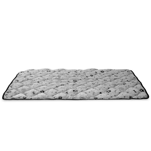 Vízálló kutyamatrac szürke-fekete csont mintával 100×70 cm