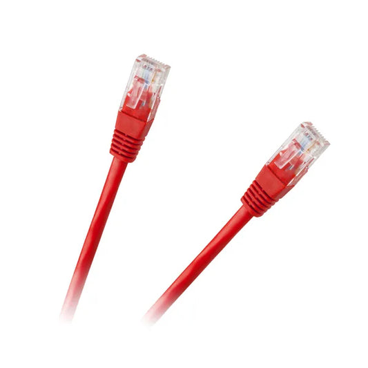 UTP patch kábel RJ45–RJ45, 1,5 m, piros, CCA vezető