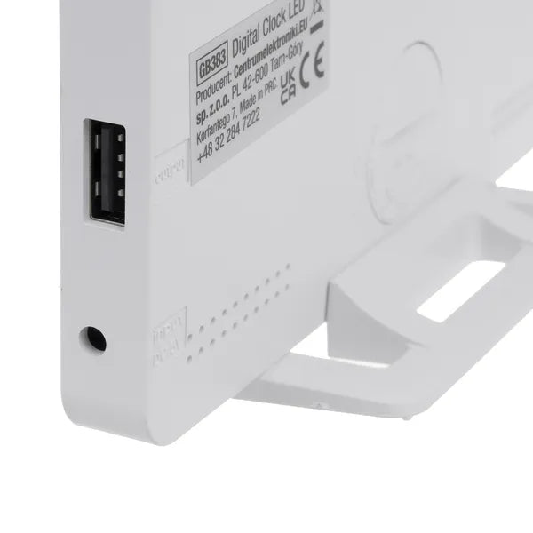 GreenBlue GB383 ébresztőóra hőmérővel, nagy kijelző, USB, fekete