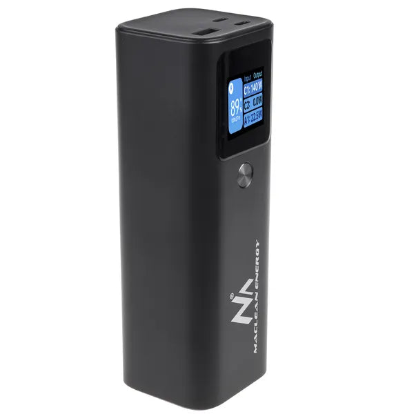 Maclean 24600 mAh 140 W PD power bank kijelzős, 2× USB-C + USB-A