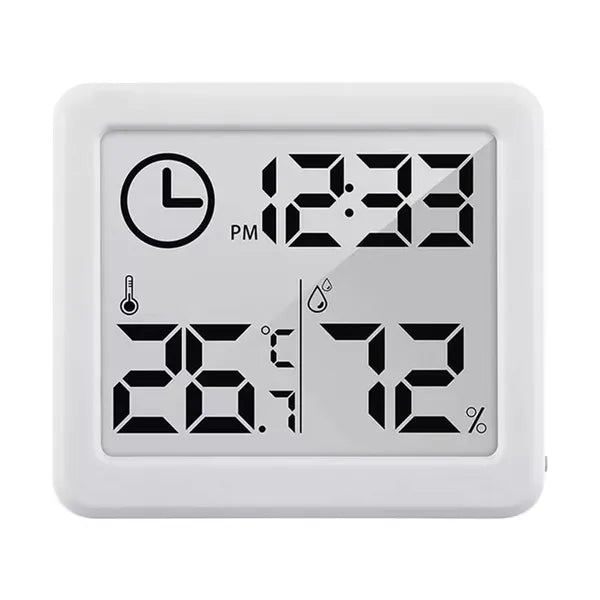 Beltéri hőmérő-páratartalom-mérő órával, fehér, GB384W