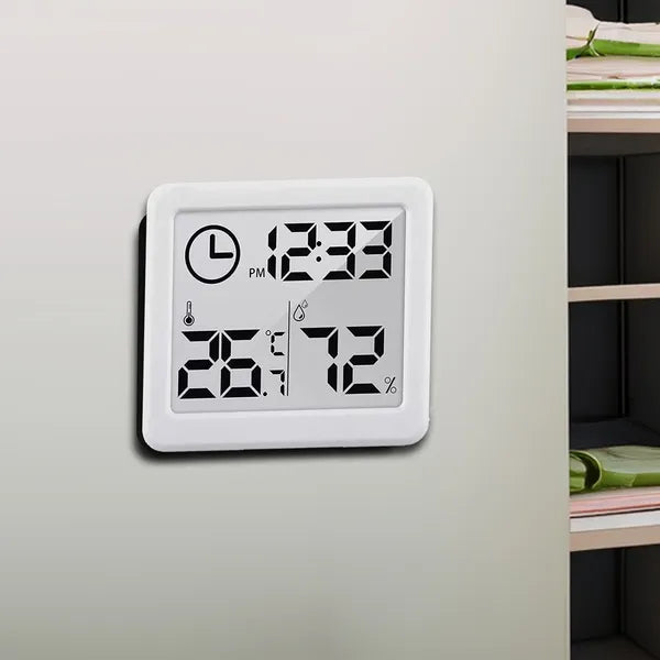Beltéri hőmérő-páratartalom-mérő órával, fehér, GB384W