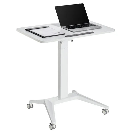 Mobil laptopasztal, fehér, 80×52 cm, pneumatikus magasságállítás