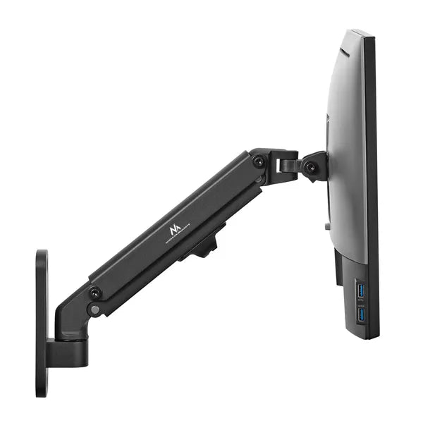 Maclean falra szerelhető monitortartó, 17–27'' rugós kar, 7 kg, VESA 75/100