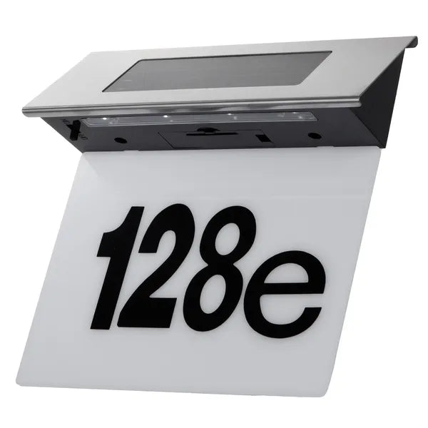 Napelemes LED házszám lámpa IP44, 1 W, 6000 K, 600 mAh