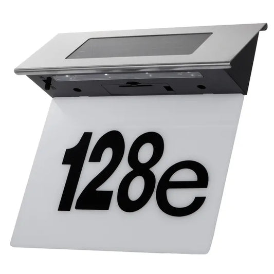 Napelemes LED házszám lámpa IP44, 1 W, 6000 K, 600 mAh
