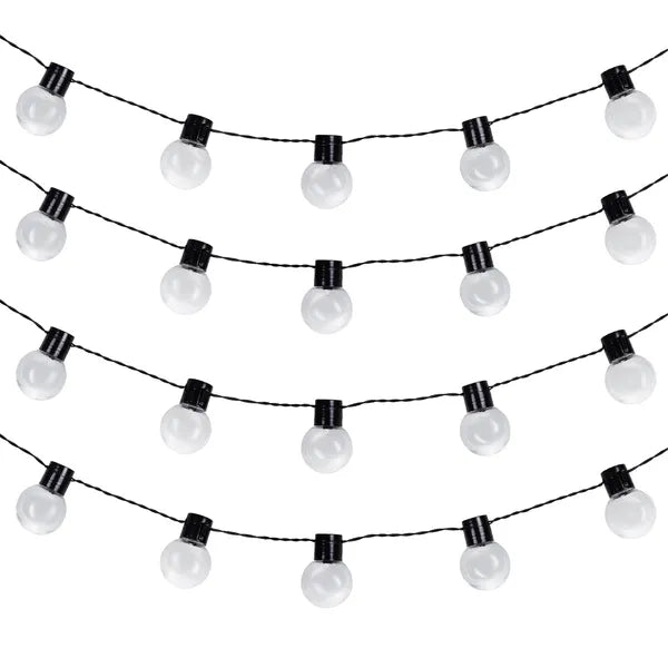 Napelemes LED kerti fényfüzér, 7 m, IP44, meleg fehér, USB töltés