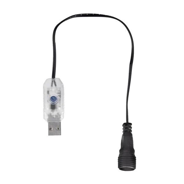 Napelemes LED kerti fényfüzér, 7 m, IP44, meleg fehér, USB töltés