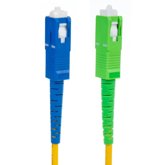 Száloptikai patchcord SC/APC–SC/UPC, SM 9/125, LSZH, 3 m, simplex G657A2