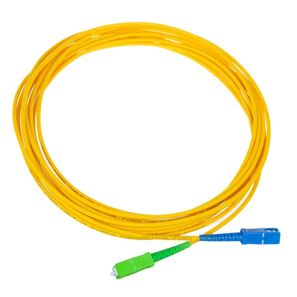 Száloptikai patchcord SC/APC–SC/UPC, SM 9/125, LSZH, 3 m, simplex G657A2