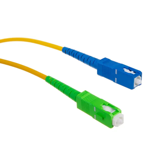 Száloptikai patchcord SC/APC–SC/UPC, SM 9/125, LSZH, 3 m, simplex G657A2