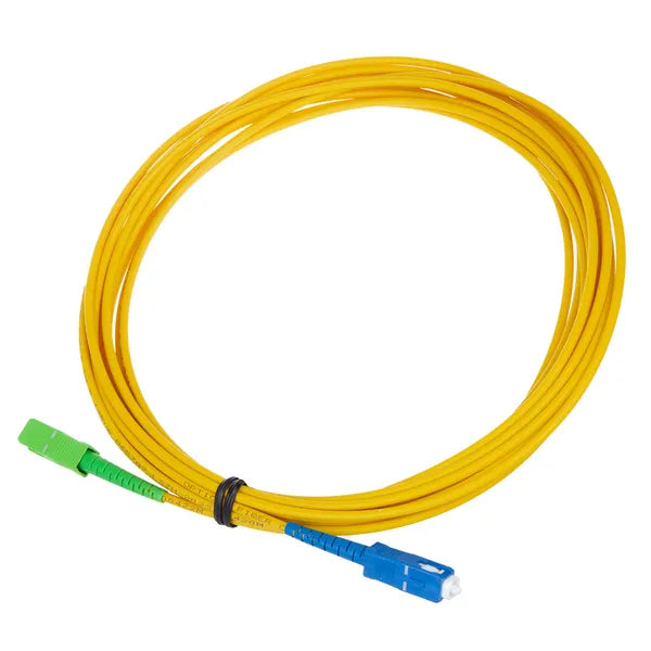Száloptikai patchcord SC/APC–SC/UPC, SM 9/125, LSZH, 3 m, simplex G657A2