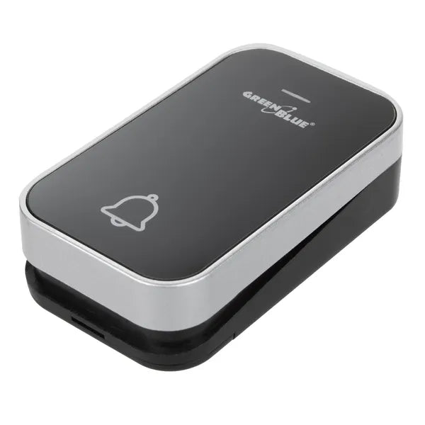 GreenBlue kinetikus rádiós csengő adó, elem nélkül, 200 m, IP44, fekete, GB158