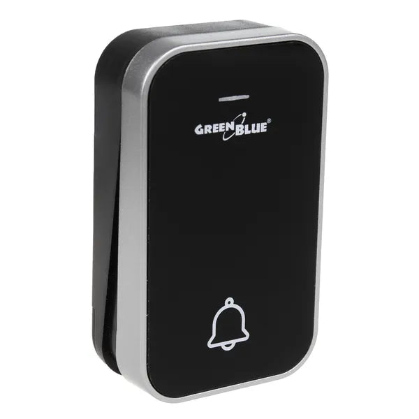 GreenBlue kinetikus rádiós csengő adó, elem nélkül, 200 m, IP44, fekete, GB158