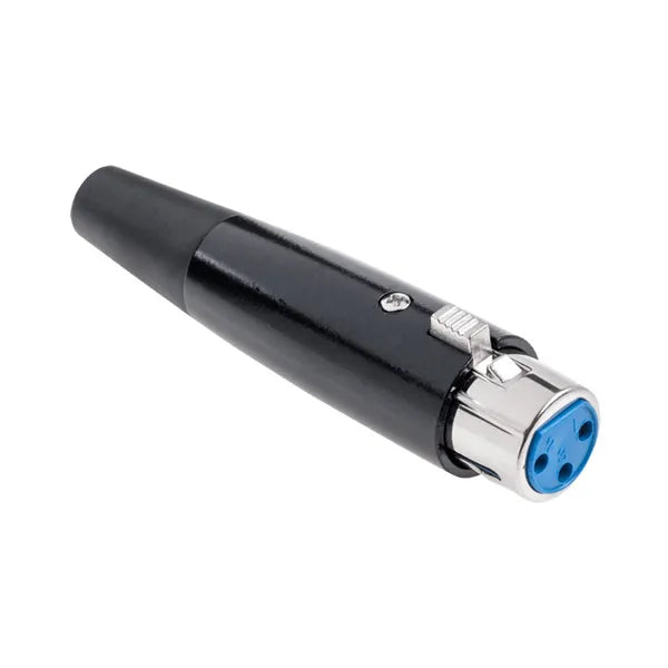 XLR 3-pólusú női mikrofon aljzat kábelszereléshez, fekete CK3544