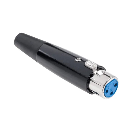 XLR 3-pólusú női mikrofon aljzat kábelszereléshez, fekete CK3544