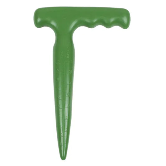 Műanyag palántázó tüske, mércével, 17,5 cm, zöld