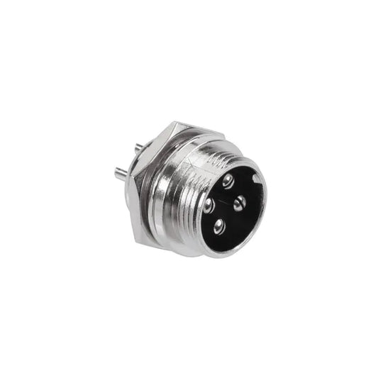 XLR mikrofon csatlakozó aljzat, 4 pólusú férfi, panelre, NC4