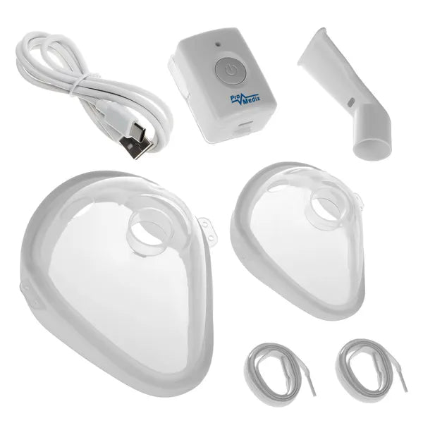 Promedix PR-840 hordozható hálós inhalátor USB-s készlet gyerek/felnőtt maszk