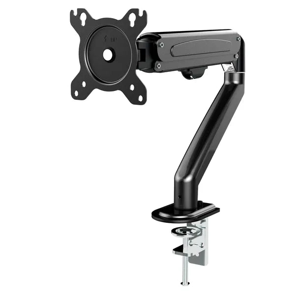Gázrugós asztali monitor tartó 13-27”, 8 kg, VESA 75×75/100×100, fekete