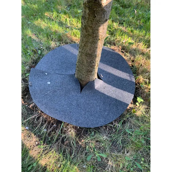 Gyomfogó agroszövet korong készlet, 3 db, Ø 40 cm, szürke, újrahasznosított PET