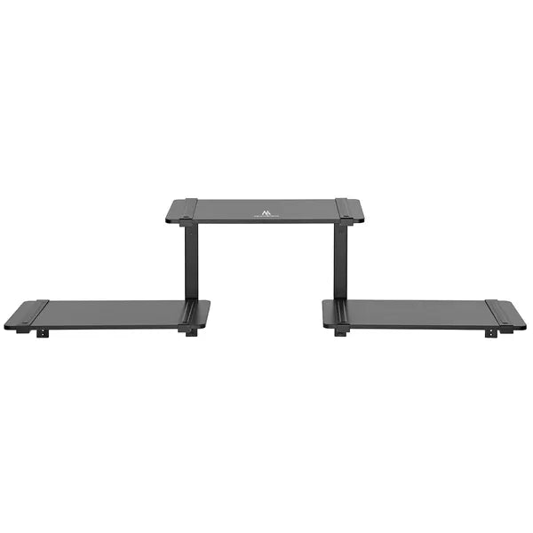 Maclean 3 szintes moduláris fali polc, 55x30,5 cm, max 30 kg, fekete