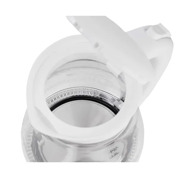 Adler AD1274 fehér üveg vízforraló, 1,7 l, 2200 W, LED