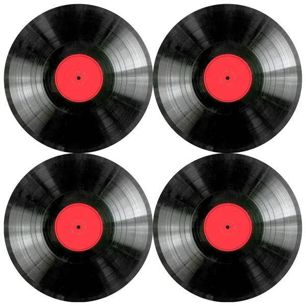 Kerek asztali alátét szett 4 db, 33 cm, vinyl minta, mosható filc