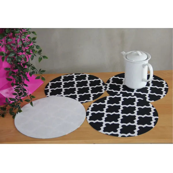 Kerek filc asztali alátét szett 4 db, 33 cm – Marocco Night minta