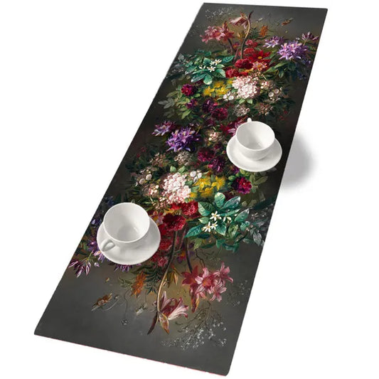 Filc virágcsokor mintás asztali futó, 115×40 cm, 1,5 mm