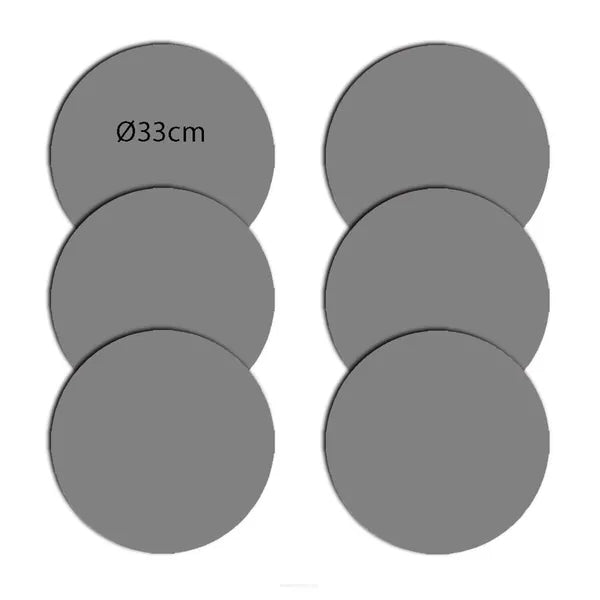 Kerek filc alátét szett, fa minta, 6 db, Ø33 cm, mosható