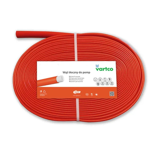 Vartco lapos nyomótömlő merülő szivattyúhoz, 50 mm (2″), 20 m, 2 bar