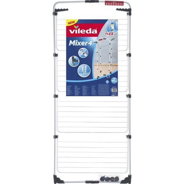 Vileda Mixer 4 álló toronyszárító, 4 szint, 40 m, 71×71×169 cm, kerekes