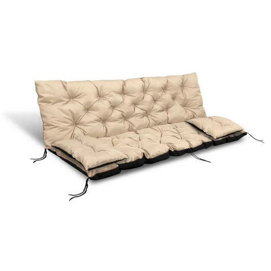 Bézs vízálló Codura kerti párna szett 100x60x50 cm + 2x42x42 cm