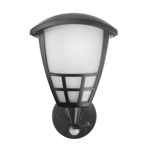 Kültéri falilámpa E27 mozgás- és fényérzékelővel, IP65, 60 W, szürke