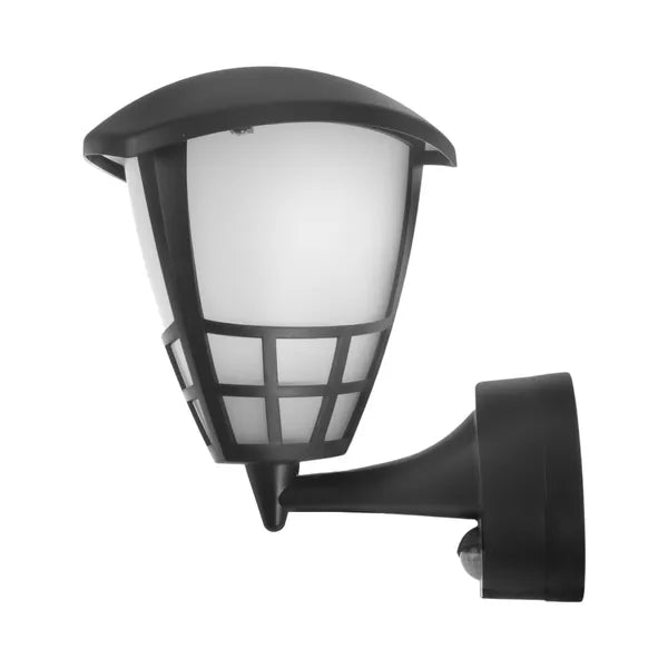 Kültéri fali lámpa mozgás- és alkonykapcsolóval, E27, IP65, 60 W, fekete