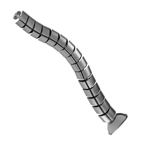 Ezüst 75 cm-es ABS asztali kábelrendező, 2 csatornával