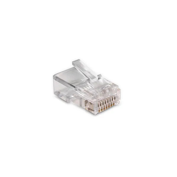 RJ45 8P8C Cat5e csatlakozó dugó sodrott kábelhez, 100 db