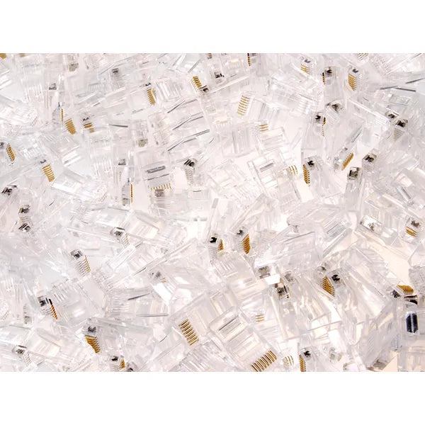 RJ45 8P8C Cat5e csatlakozó dugó sodrott kábelhez, 100 db