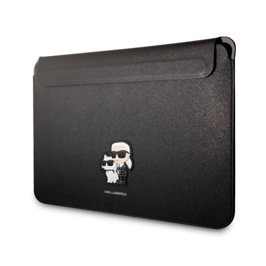 Karl Lagerfeld Saffiano Karl és Choupette NFT számítógépes ujjú 13/14" Fekete