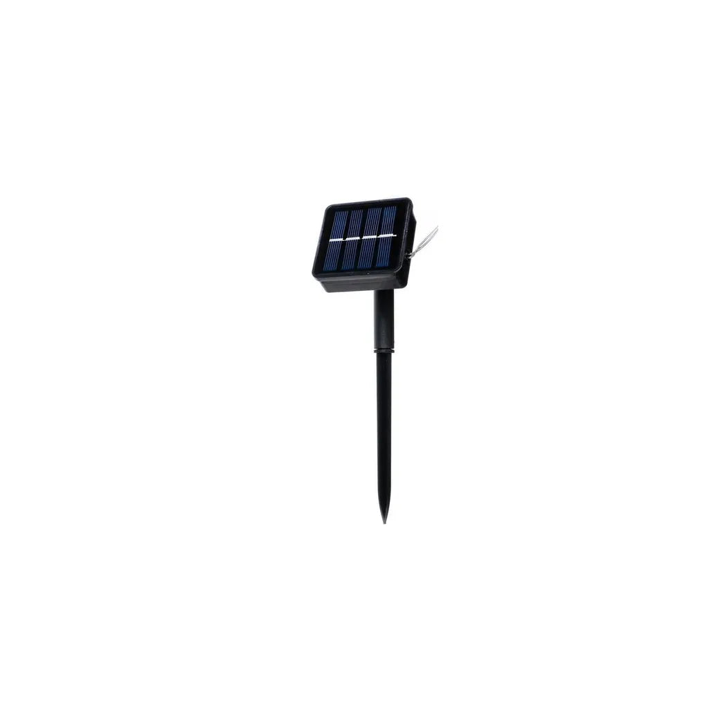 Napelemes LED fényfüzér vízálló kivitelben, 100 db színes LED, 10 m