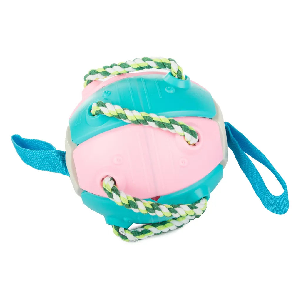 Kutya rágójáték frizbi/labda funkcióval, 14/22 cm, színes