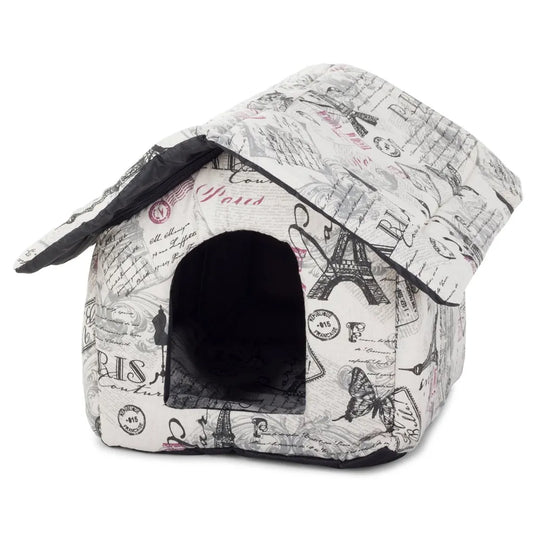 Kutya- macska kennel puha anyagból, M méret, 33cm x 32.5cm x 28.5cm, többféle szín és minta