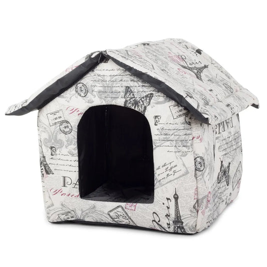 Kutya- macska kennel puha anyagból, L méret, 35cm x 33cm x 38cm, többféle szín és minta
