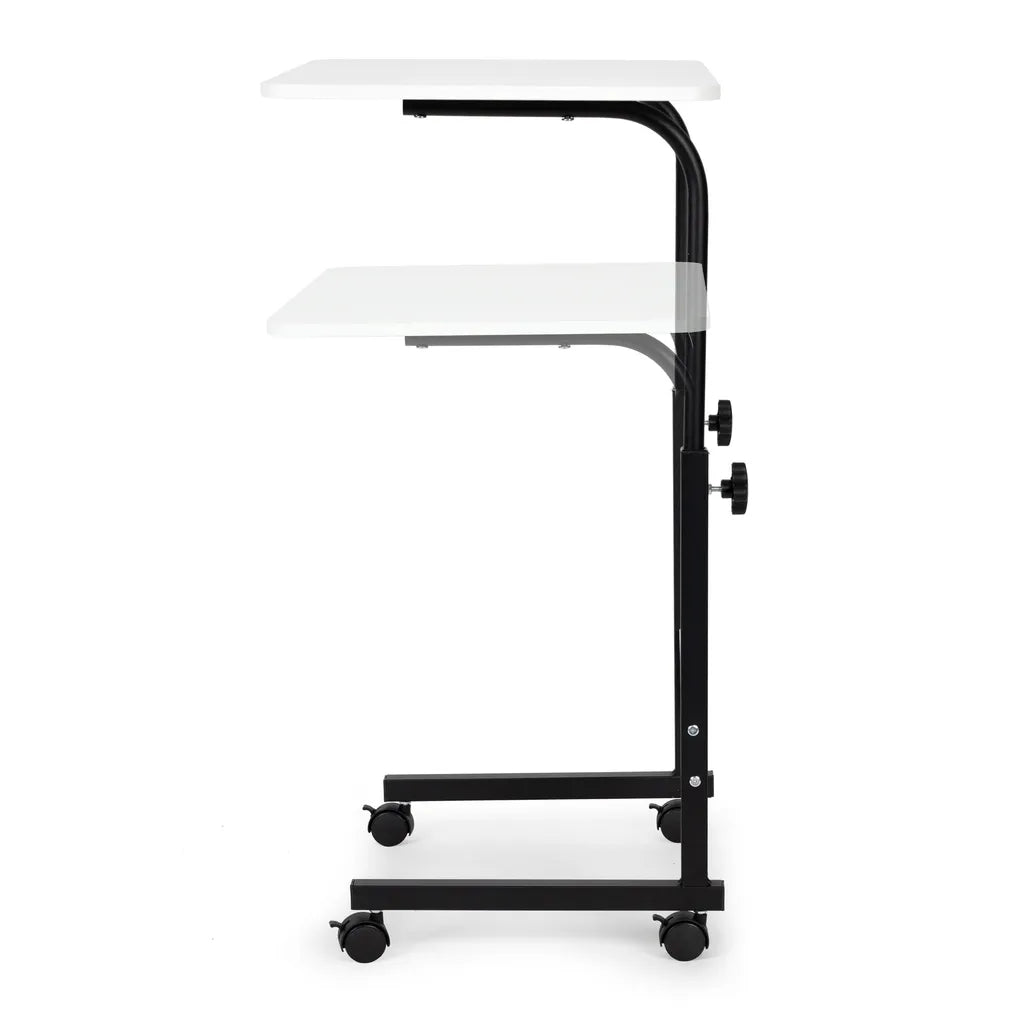 ModernHome Mobil Asztal, Laptop Asztal - Magasságállítással, Kerékzárakkal, MDF Tetejű