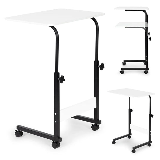 ModernHome Mobil Asztal, Laptop Asztal - Magasságállítással, Kerékzárakkal, MDF Tetejű