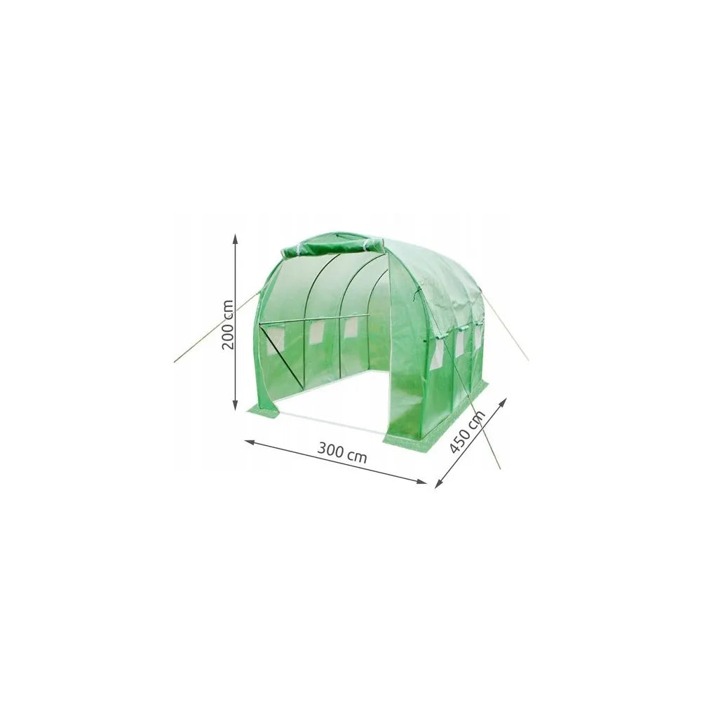 MT Malatec Melegház fólia, 4,5x3x2m, UV szűrő, 6 szúnyogháló ablak, 2 bejárat (csak fólia, váz nélkül)