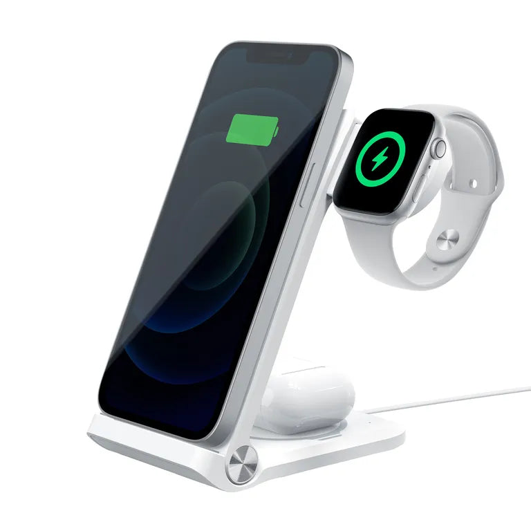 Nillkin PowerTrio 3in1 vezeték nélküli töltő Apple Watch-hoz Fehér (MFI)
