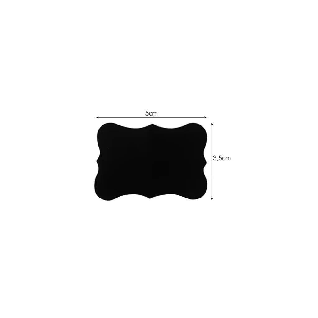24 db öntapadós rusztikus címke 5x3,5 cm, fekete, fehér filctollal