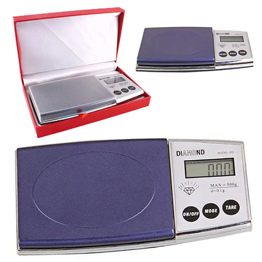 Digitális precíziós mérleg dobozban, 0,1-500 g
